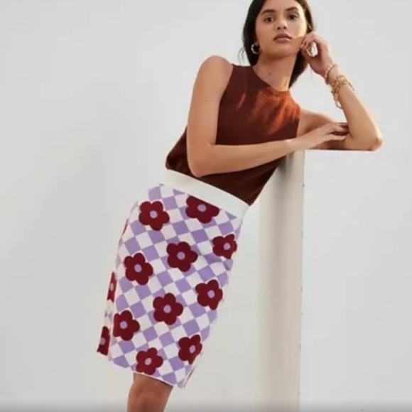 NWT ANTHROPOLOGIE MAEVE KNIT MINI SKIRT (M) - Picture 3 of 14